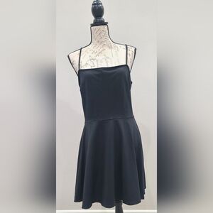Bebe Black Square Neck Slip Dress